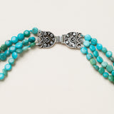Nevada Turquoise Necklace with Indian Silver Clasp
