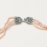 Tiny Sweet Water Pearl Necklace w/ Indian Silver Clasp