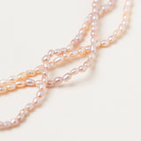 Tiny Sweet Water Pearl Necklace w/ Indian Silver Clasp