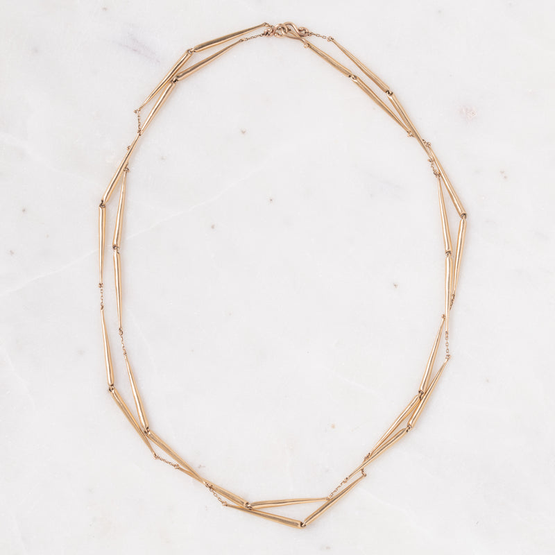 Skinny Tapered Link Long Necklace