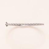Silver & Diamond Marquise Bangle