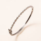Silver & Diamond Marquise Bangle