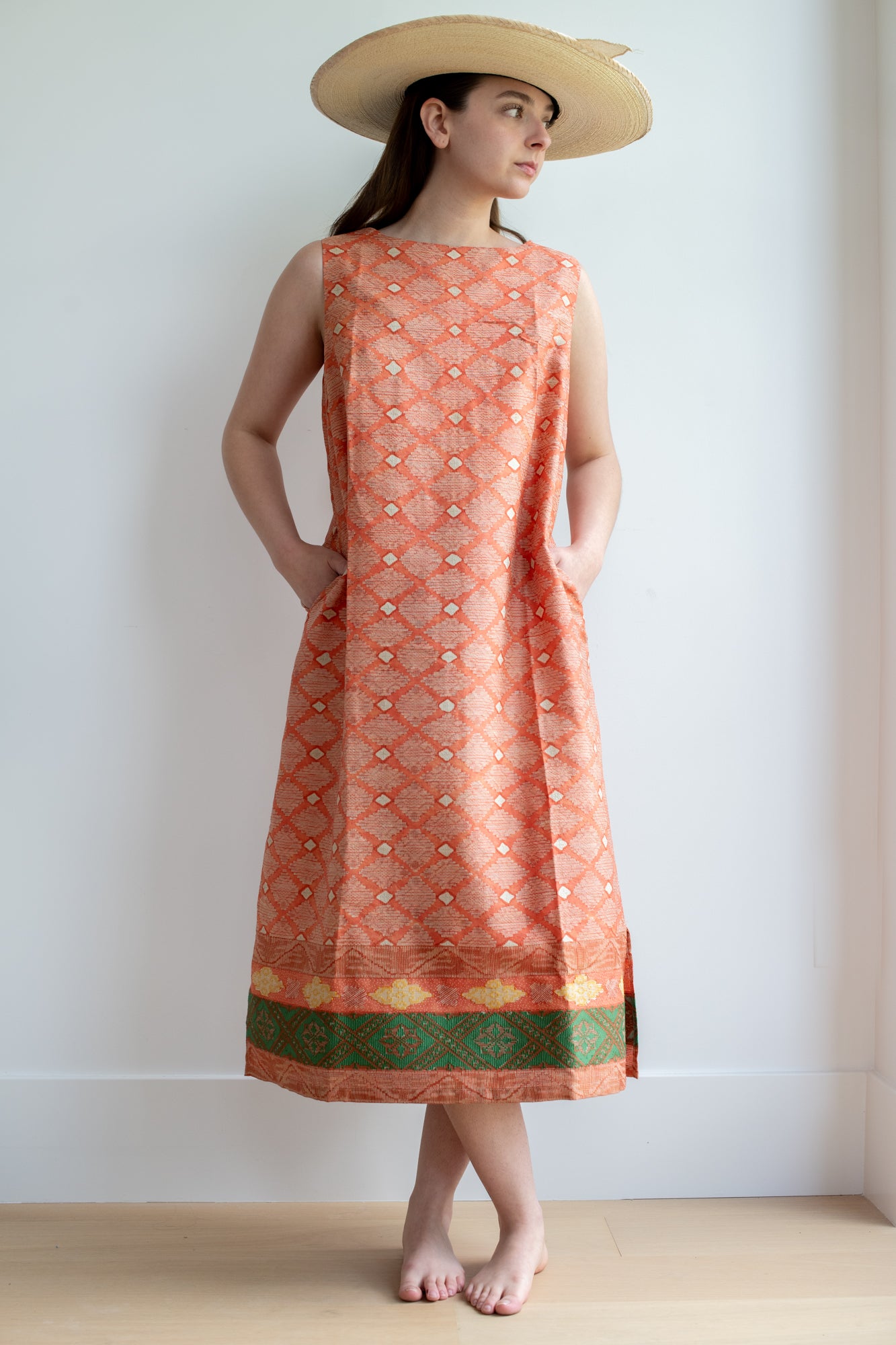 Fine Indonesian Batik Silk Summer Dress Fine Indonesian Batik Silk Summer Dress
