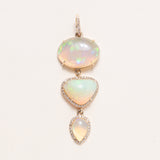 Ethiopian Opal, 14K Gold & Pavé Diamond Pendant