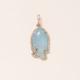Aquamarine Carved Fish Pendant