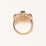 Pink & Green Tourmaline Ring