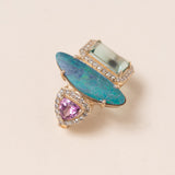 Opal & Aquamarine Ring