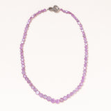 Honeycomb Shaped Star Ruby Necklace with Silver, Diamond & Ruby Snake Clasp