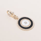 Black and White Enamel Diamond Pendant