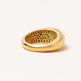 Emerald and Polki Diamond Ring