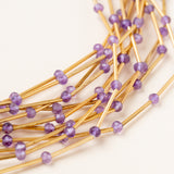 Gold Plated Amethyst Necklace