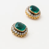 Emerald & Diamond Studs