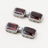 Garnet & Diamond Earrings