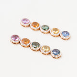 Multi Color Sapphire & Diamond Earrings