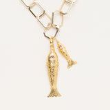 18k Gold Fish Pendant