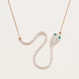 18k Gold Snake Necklace