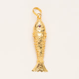 18k Gold Fish Pendant