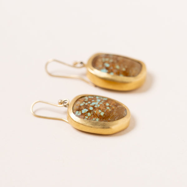 Funky Matrix Earrings with Turquoise Inclusions