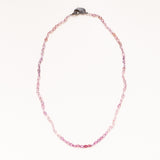 Malaya Garnet Necklace with Silver Pave Diamond Clasp