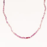 Malaya Garnet Necklace with Silver Pave Diamond Clasp