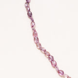 Malaya Garnet Necklace with Silver Pave Diamond Clasp