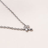 Diamond Pave Tiny Mushroom Necklace