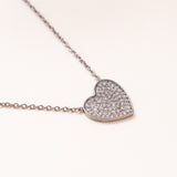 Diamond Pave Heart Necklace