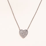 Diamond Pave Heart Necklace