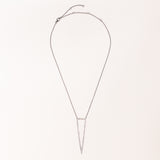 Diamond Pave Elongated Triangle Necklace