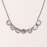 Necklace of Diamond Slices encircled by Pave Diamonds