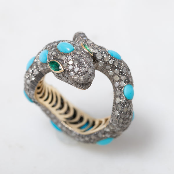 Turquoise Snake Ring