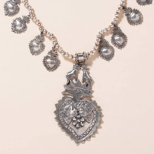 artisan made Oaxacan silver necklace