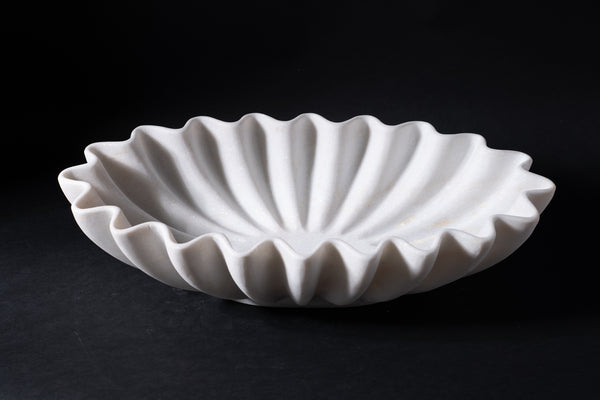 marble oval shaped bowl 
