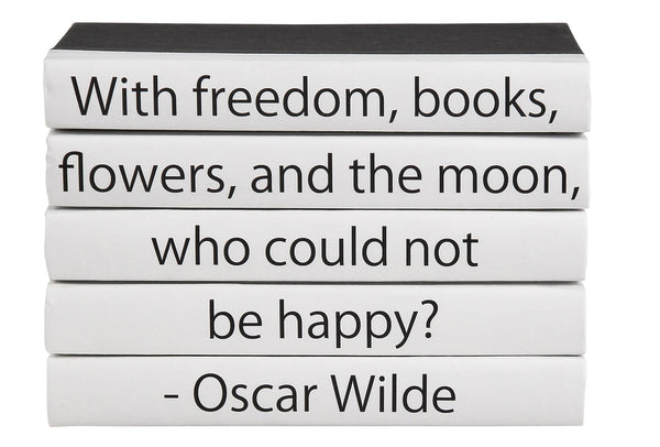 With Freedom Quote Book Stack
