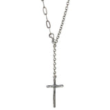 Sterling Silver Rustic Modernist Rosary Necklace