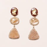 carved carnelian earrings