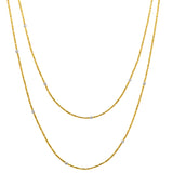 Vertigo Gold Single Strand Long Necklace