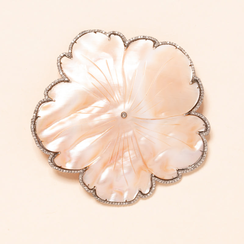 Mother of Pearl Flower Broach