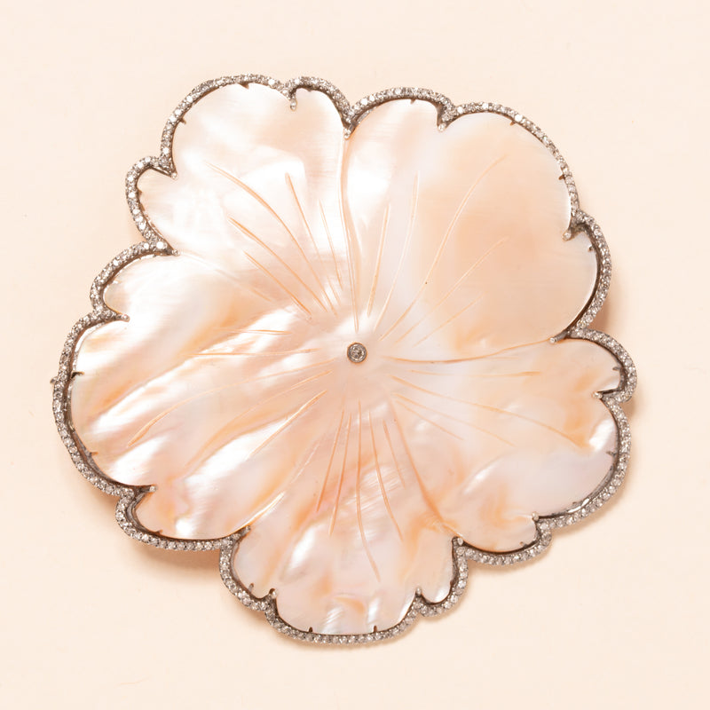 Mother of Pearl Flower Broach