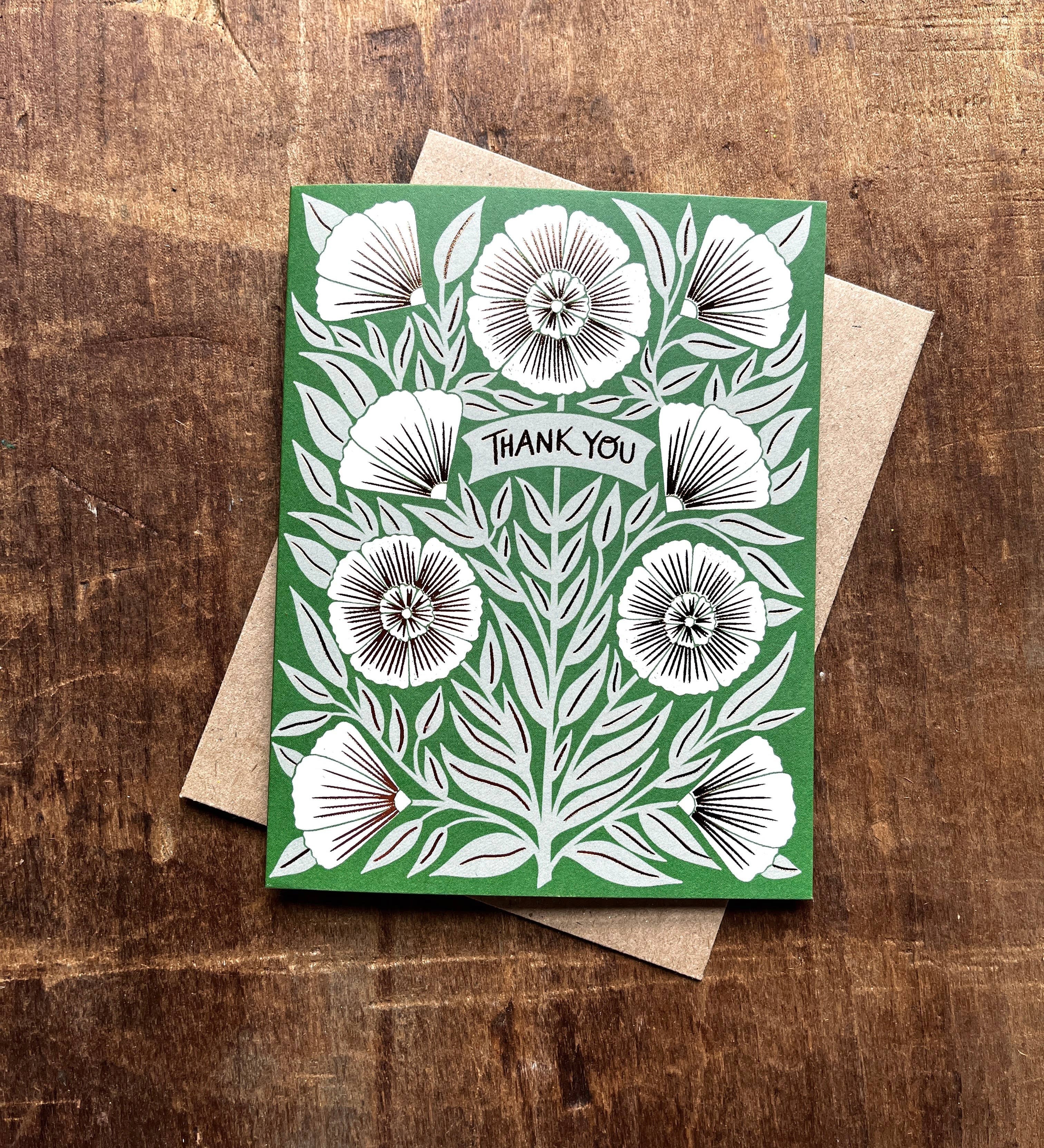 "Thank You," Foil Stamped Card, FL52