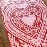 "I Love You," Greeting Card