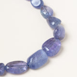 Tanzanite Necklace with Silver & Diamond Snake Clasp