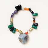 Phantom Crystal, Amethyst, Brass, Silver & Bloodstone