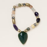 Brass, Carnelian, Phantom Crystal, Bloodstone & Amethyst