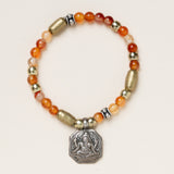 Carnelian, Brass & Silver