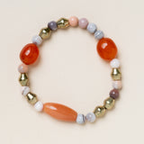 Brass, Botswana Agate & Carnelian