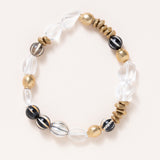 Brass, Tibetan Agate, Crysta & Silver Beads
