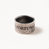 Bold Fortune Sterling Silver Ring - Latin Proverb