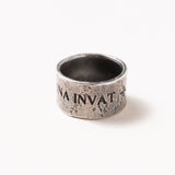 Bold Fortune Sterling Silver Ring - Latin Proverb