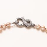 Vintage Pearls with Silver/Diamond Clasp Necklace